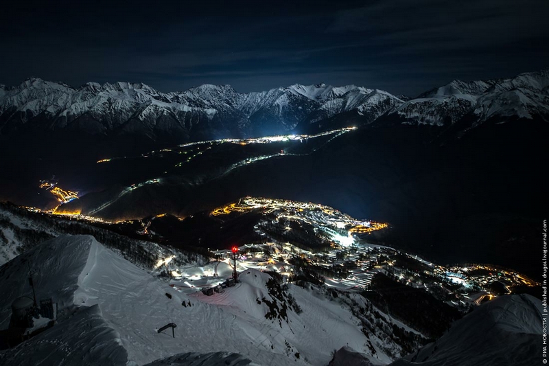 In the Heart of Olympic Sochi At Night