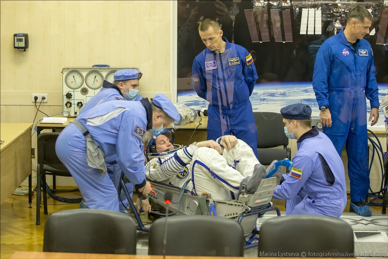 Cosmonauts Getting Ready for a Flight