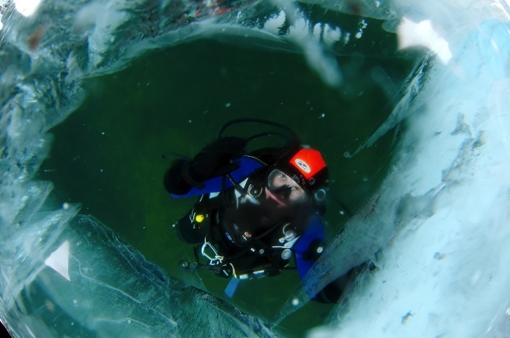 Getting Under the Ice of Baikal at -20C
