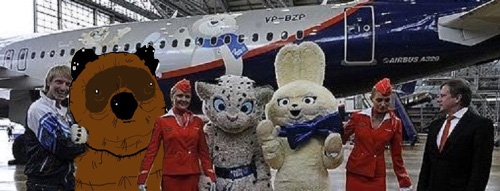 Happy Mascots of Olympic Sochi