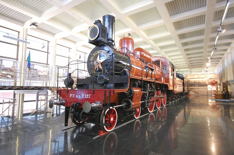 The Exhibit Of Lenin Mourning Train In A Moscow Railway Museum