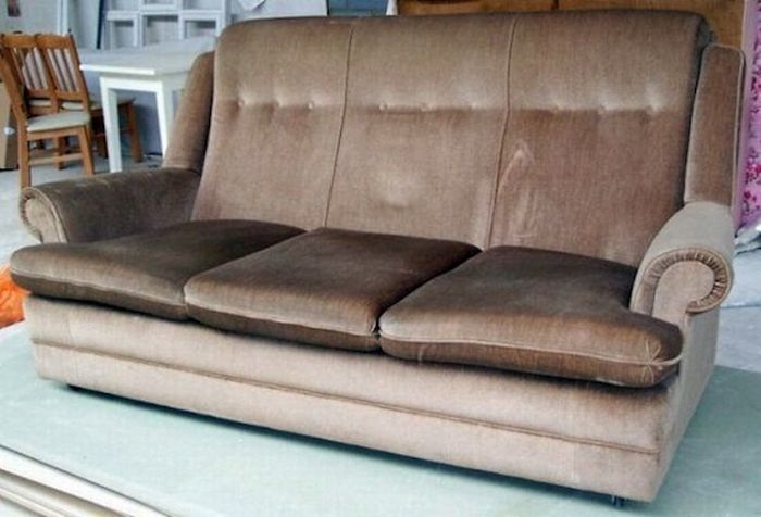 Old Couch with a Surprise Inside