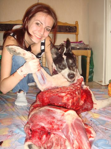 Russian  girl and her dog 3