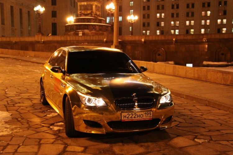 Russian gold coated BMW 9