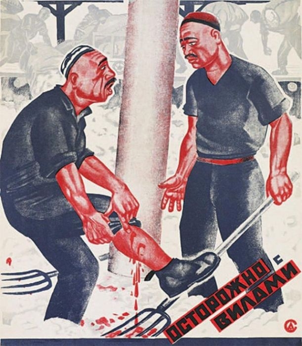 Bloody and Cringeworthy Soviet Accident Prevention Posters