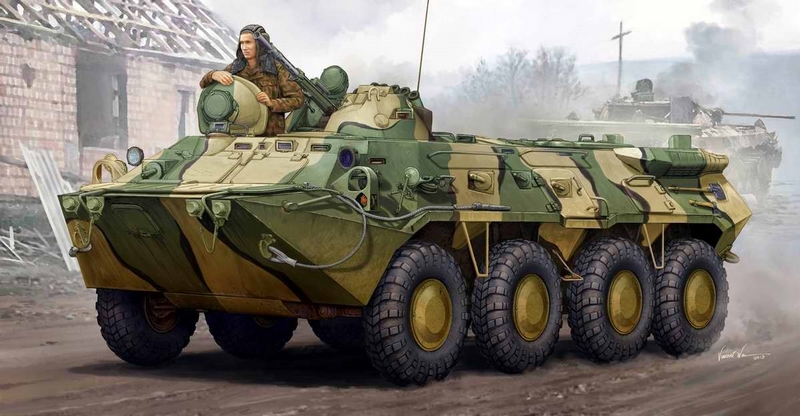 Russian Scout Vehicles Drawn by Artist