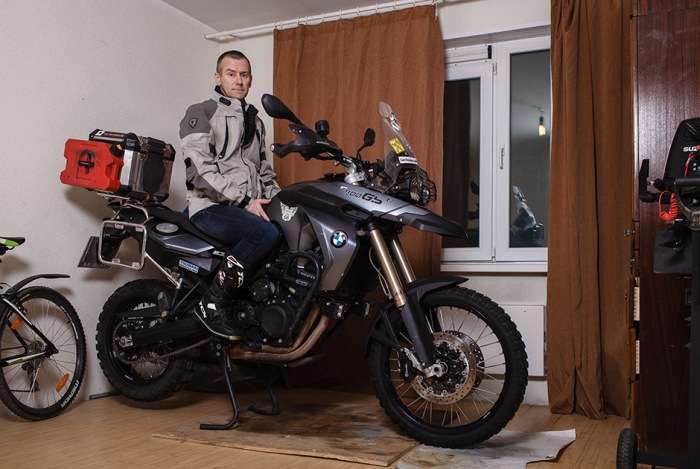 Russian Bikers Store Their Bikes in Apartments Over Winter