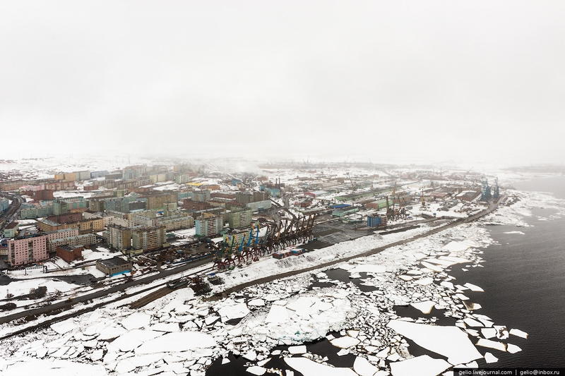 Biggest Northernmost Russian City From Above