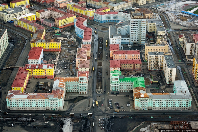 Biggest Northernmost Russian City From Above