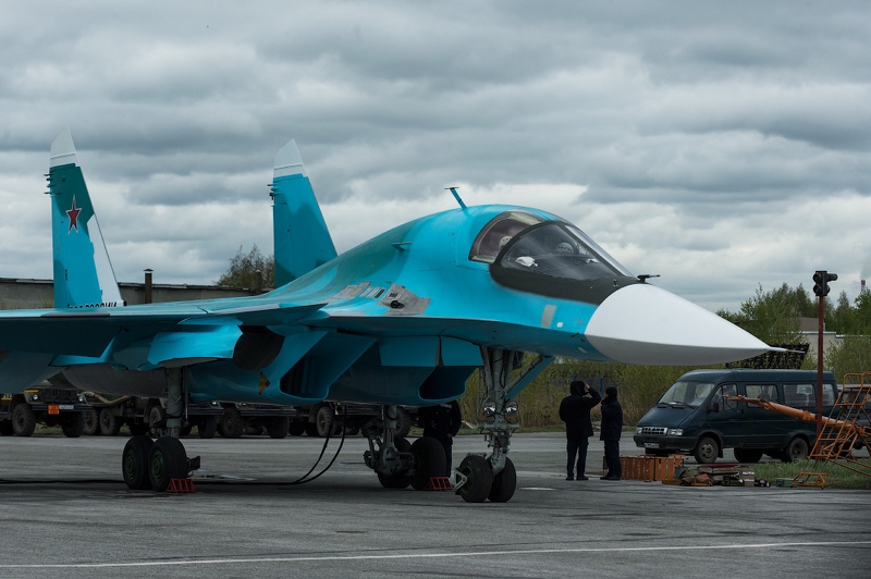 Production of Russian SU-34 Fullback Twin Engine Strike Fighters