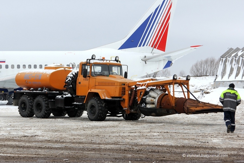 Russian Airport Trucks with Jet Engine