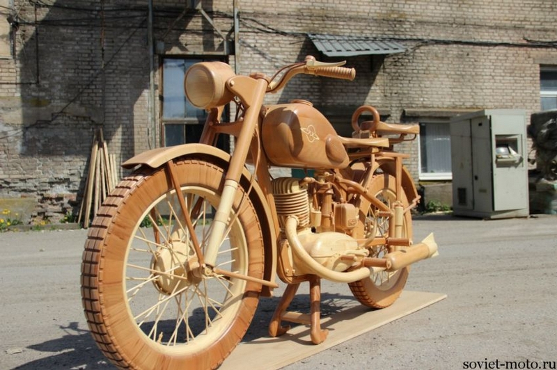 Motorbike Made of Wood