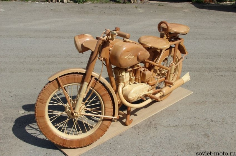 Motorbike Made of Wood