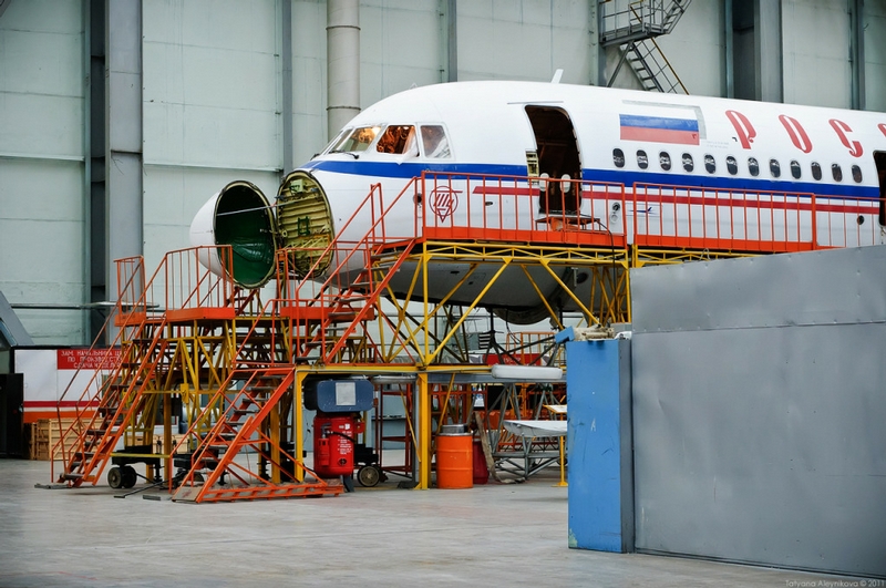 Large Russian Factory Making Aircraft
