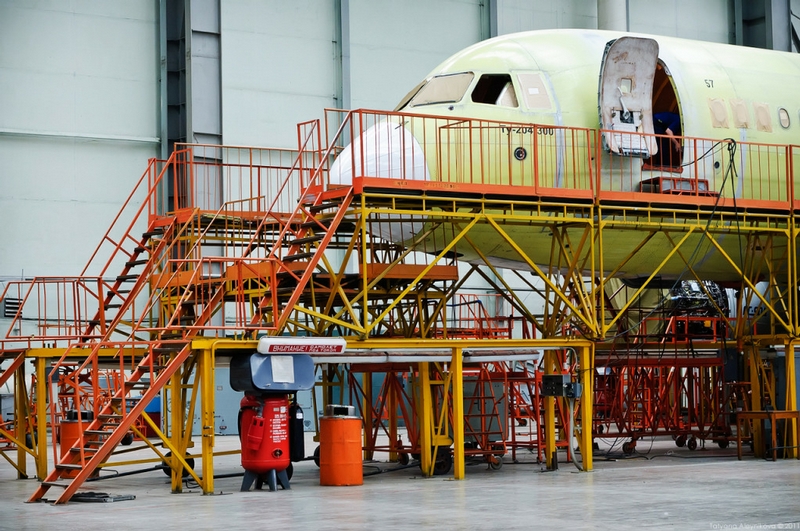 Large Russian Factory Making Aircraft