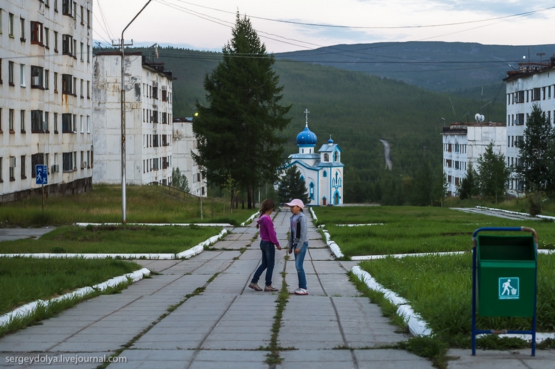 Almost abandoned Russian city - Sinegorye near Magadan Russia